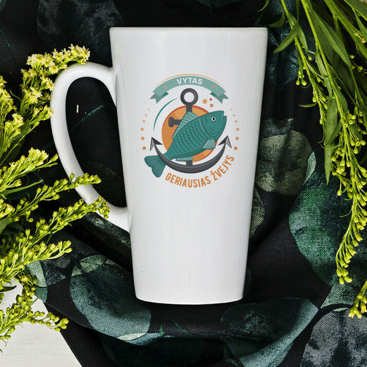 Geriausias žvejys - Personalizuotas puodelis