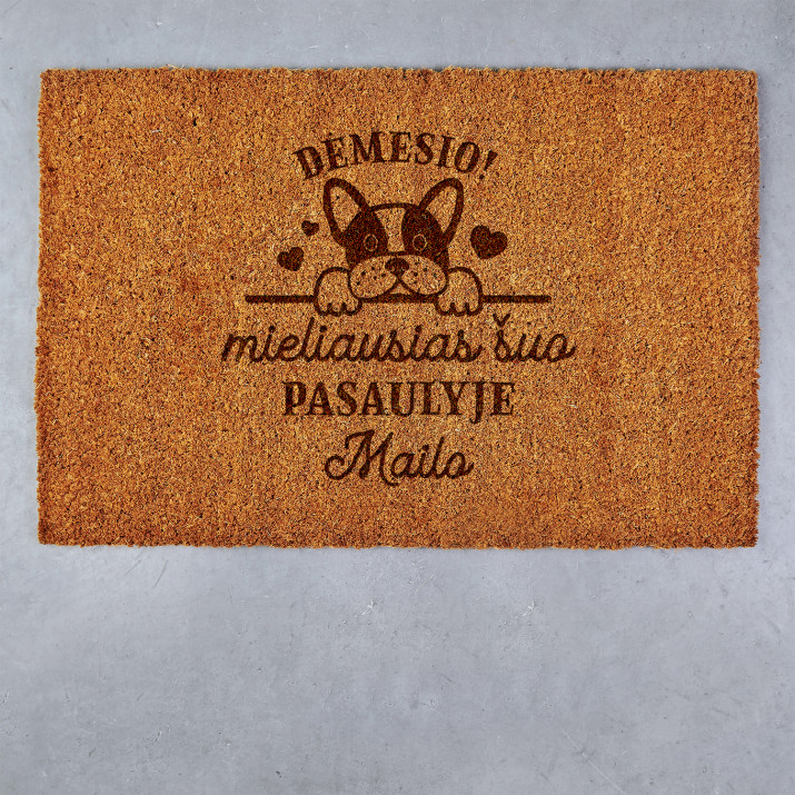Mieliausias šuo pasaulyje - Kokosinis durų kilimėlis