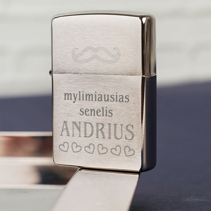 Mylimiausias senelis - Graviruotas Zippo Žiebtuvėlis 