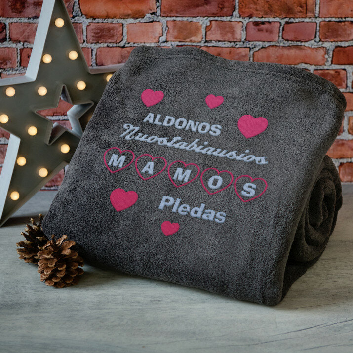 Nuostabiausia mama - Išsiuvinėtas pledas