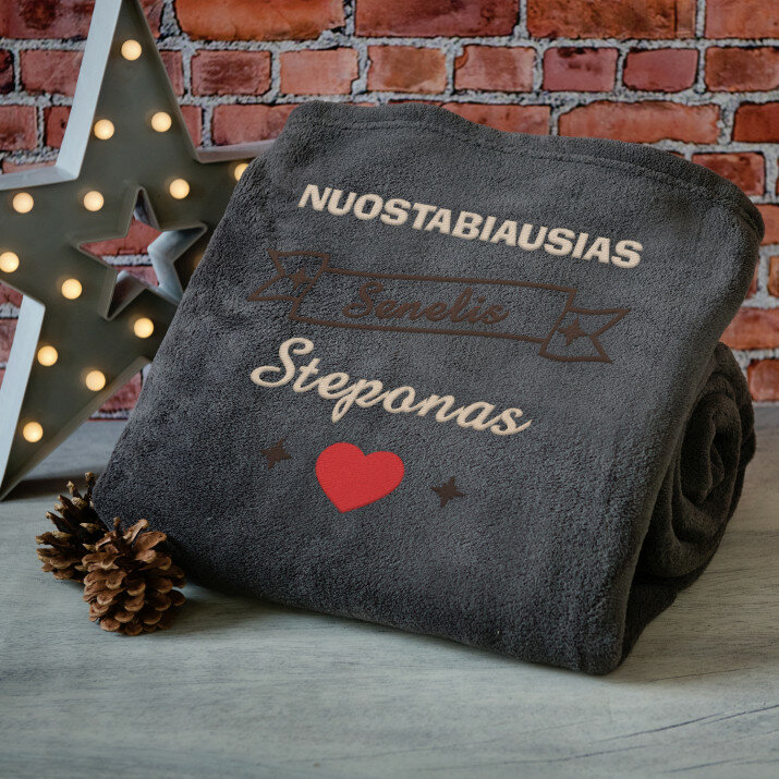 Nuostabiausias senelis - Išsiuvinėtas pledas