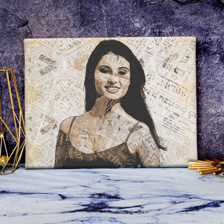 Newspaper Pop Art - paveikslas ant drobės