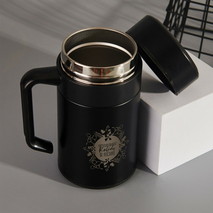 Neįsivaizduoju kalėdų be - Terminis puodelis 400 ml