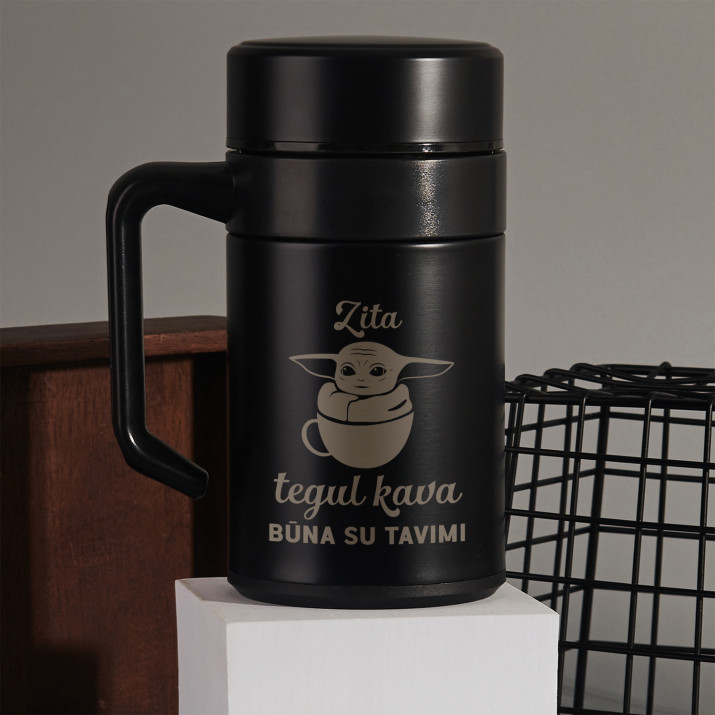 Tegul kava būna su tavimi - Terminis puodelis 400 ml