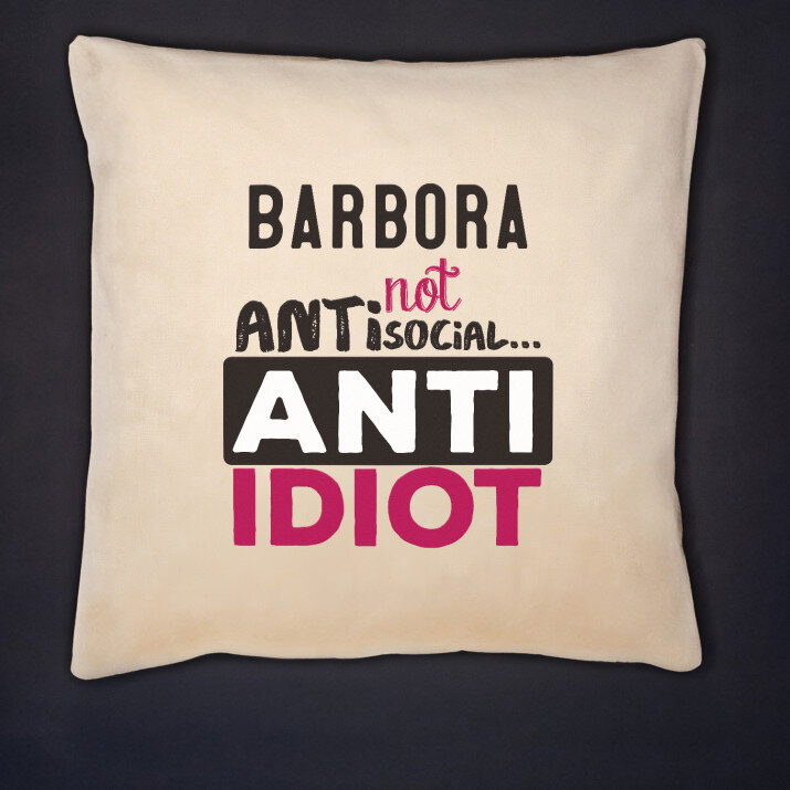 Not antisocial - Dekoratyvinė pagalvė
