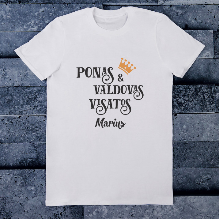 Ponas ir valdovas - Vyriški marškinėliai su raštu