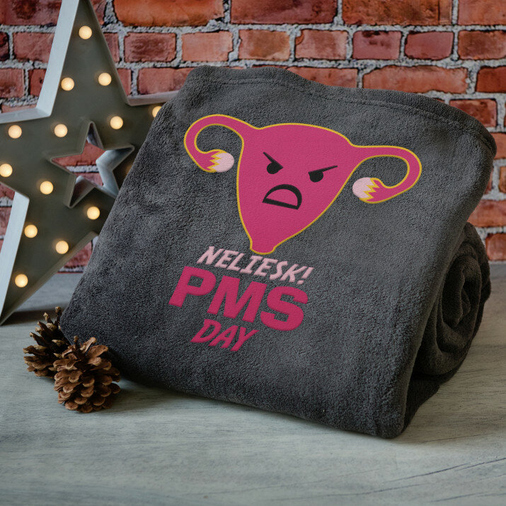 Pms day - Išsiuvinėtas pledas