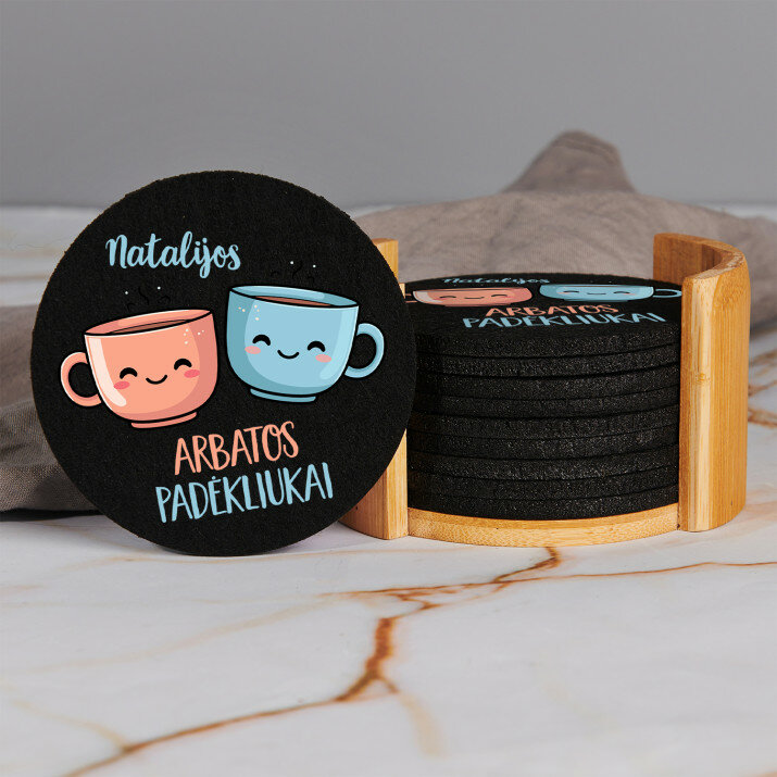 Puodelių padėkliukai - Veltinių padėkliukų rinkinys