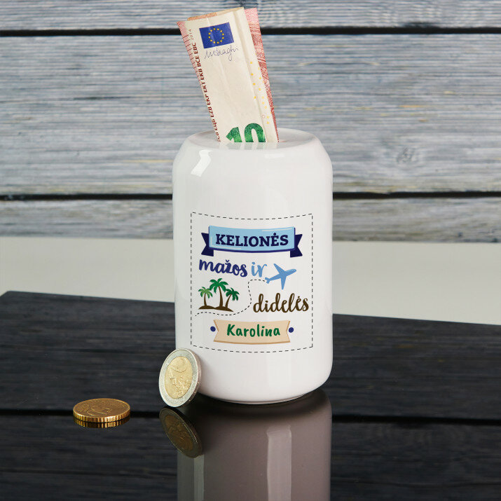 Mažos ir didelės kelionės - Personalizuota taupyklė