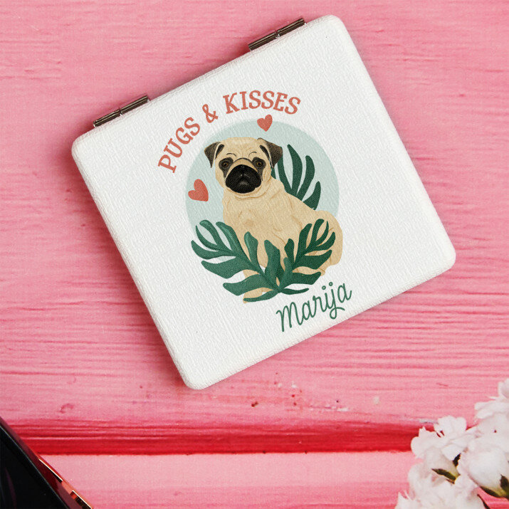 Pugs & Kisses - Kišeninis Veidrodėlis