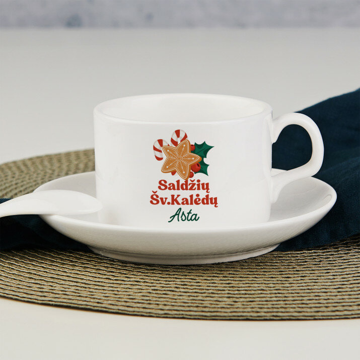 Saldžių šv.kalėdų - Puodelis su lekštute