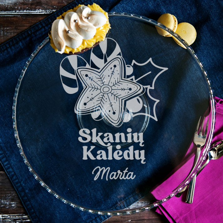 Skanių kalėdų - Stiklinis padėklas
