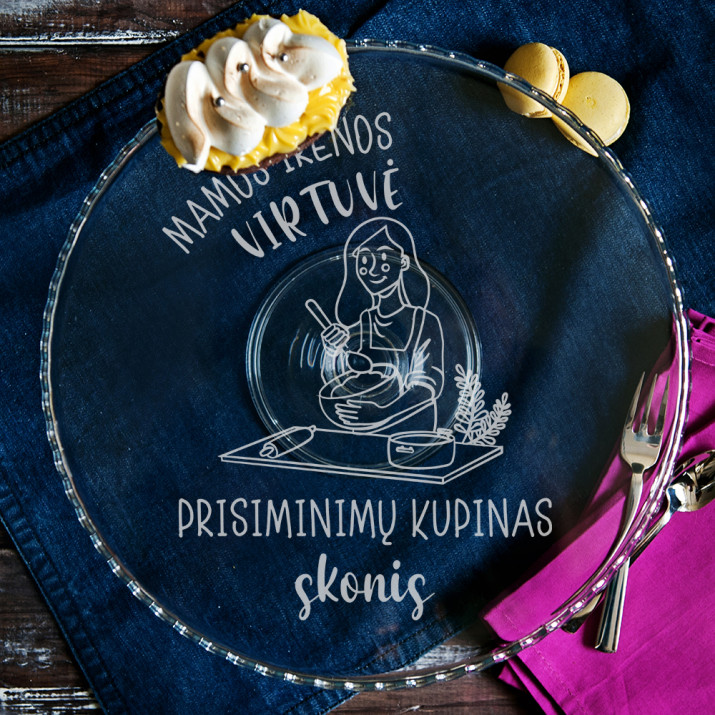 Prisiminimų kupinas skonis - Stiklinis padėklas