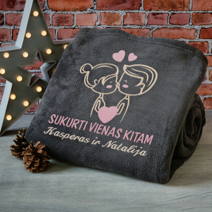 Sukurti vienas kitam - Išsiuvinėtas pledas