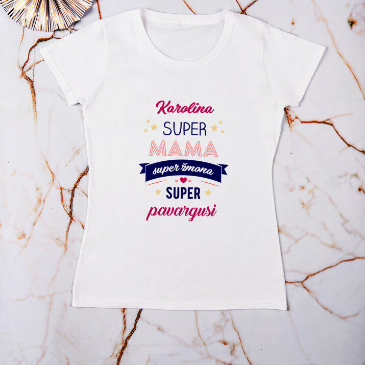 super pavargusi - Moteriški marškinėliai su spauda