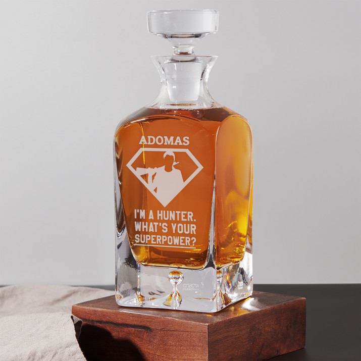 Superpower - Graviruotas viskio grafinas