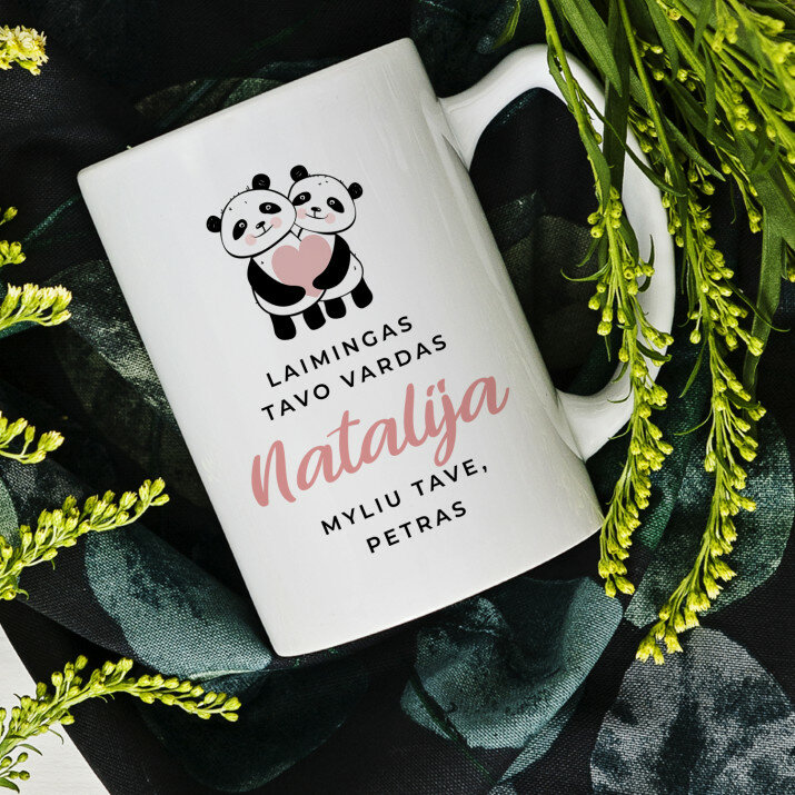 Laimingas tavo vardas - Personalizuotas puodelis