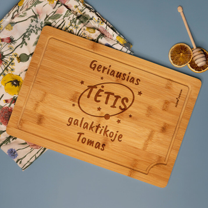 Tėtis - Pjaustymo lenta su graviravimu 