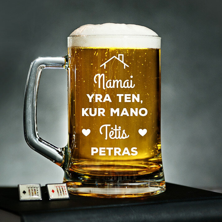 Tėtis namuose - Alaus bokalas