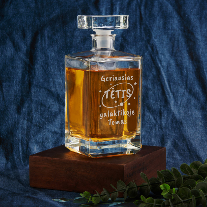 Geriausias tėtis galaktikoje - Graviruotas viskio grafinas 0.7 l