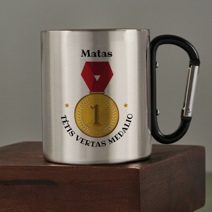 tėtis galaktikoje - Metalinis puodelis su karabinu
