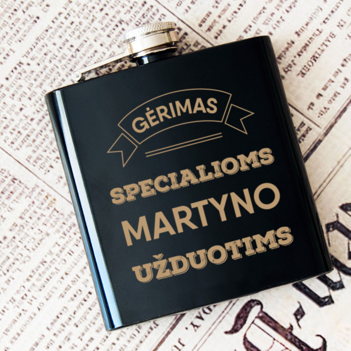 Gėrimas specialioms užduotims - Graviruota gertuvė