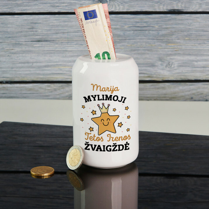 Mylimoji žvaigždė - Personalizuota taupyklė