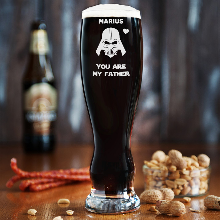 Vader dad - Graviruotas alaus bokalas