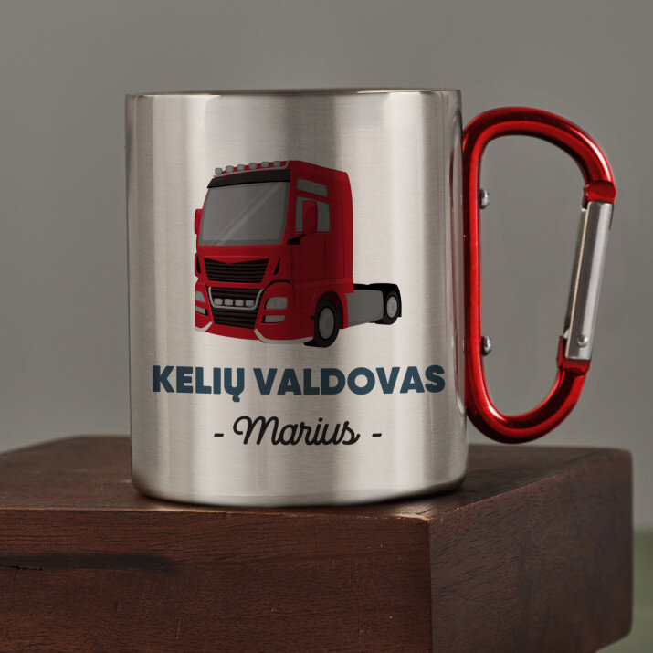 kelių valdovas - Metalinis puodelis su karabinu kelių valdovas - Metalinis puodelis su karabinu