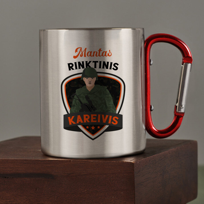 Rinktinis kareivis - Metalinis puodelis su karabinu Rinktinis kareivis - Metalinis puodelis su karabinu