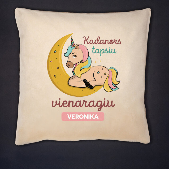 Tapsiu vienaragiu - Dekoratyvinė pagalvė