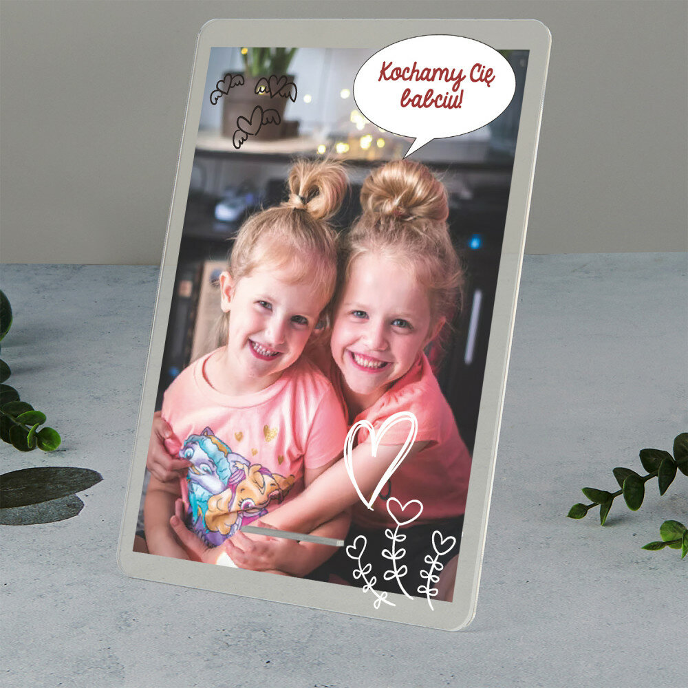 Mylime tave močiute - Spauda ant akrilinio stiklo su stovu - MyGift.lt