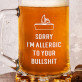 Allergic to bullshit - Alaus bokalas