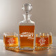 Awesome whisky - Graviruotų grafino ir viskio taurių rinkinys