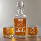 Carafe of whisky - Graviruotų grafino ir viskio taurių rinkinys