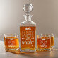 Carafe of whisky - Graviruotų grafino ir viskio taurių rinkinys