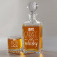 Carafe of whisky - Graviruotų grafino ir viskio taurių rinkinys