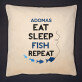 Eat, sleep, fish - Dekoratyvinė pagalvė