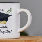 Sveikinimai ponas magistre - Keramikinis puodelis su juodu apvadu