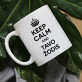 Keep calm and - Personalizuotas puodelis