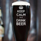 Keep calm - Graviruotas alaus bokalas