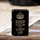 Keep calm - Graviruotas Žiebtuvėlis