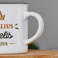 Karalius senelis - Keramikinis puodelis su juodu apvadu