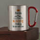 kalnų takų karalius - Metalinis puodelis su karabinu