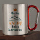 kalnų takų karalius - Metalinis puodelis su karabinu