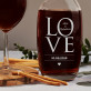 LOVE - Graviruotas grafinas ir dvi vyno taurės