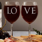 LOVE - Graviruotas grafinas ir dvi vyno taurės