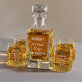 Magic whisky - Graviruotų grafino ir viskio taurių rinkinys