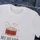 My heart beats like a drum - Vyriški marškinėliai su raštu