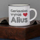 Geriausias vyras - Keramikinis puodelis su juodu apvadu